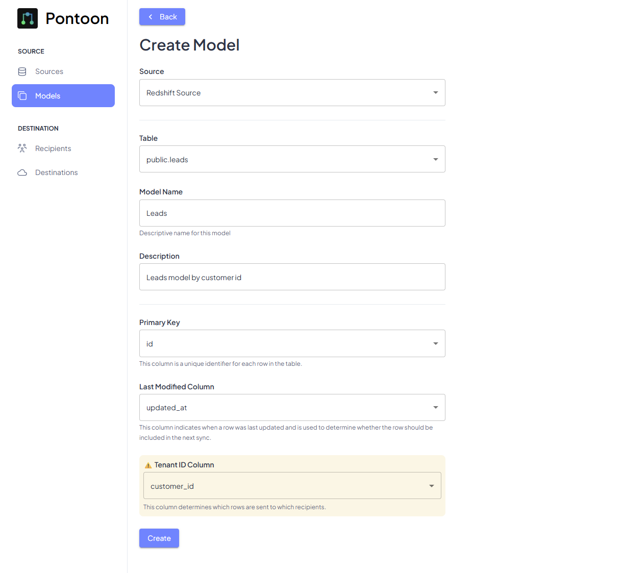 Add Model form
